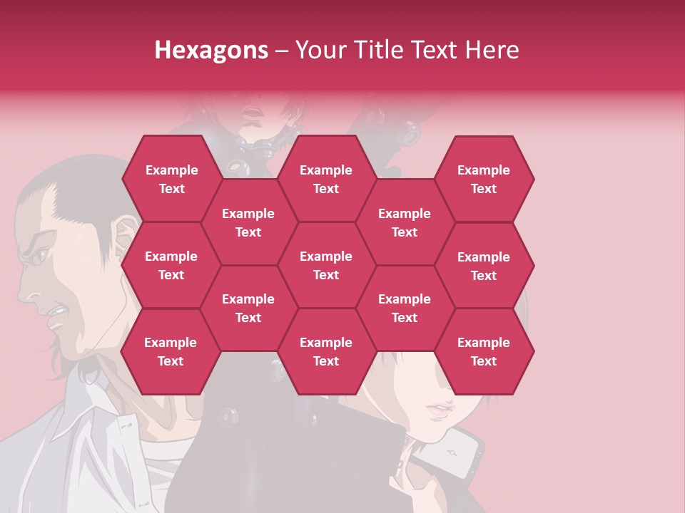 A Group Of Anime Characters Standing Next To Each Other PowerPoint Template