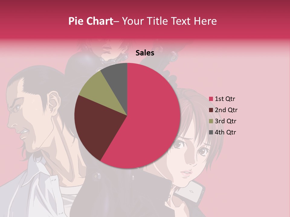A Group Of Anime Characters Standing Next To Each Other PowerPoint Template