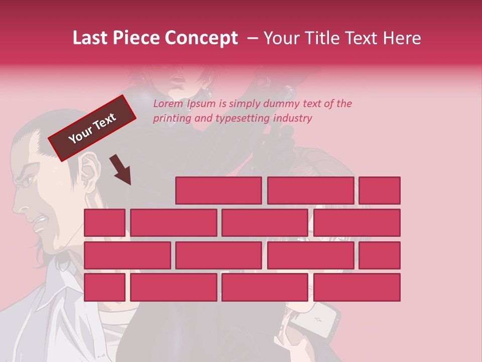 A Group Of Anime Characters Standing Next To Each Other PowerPoint Template