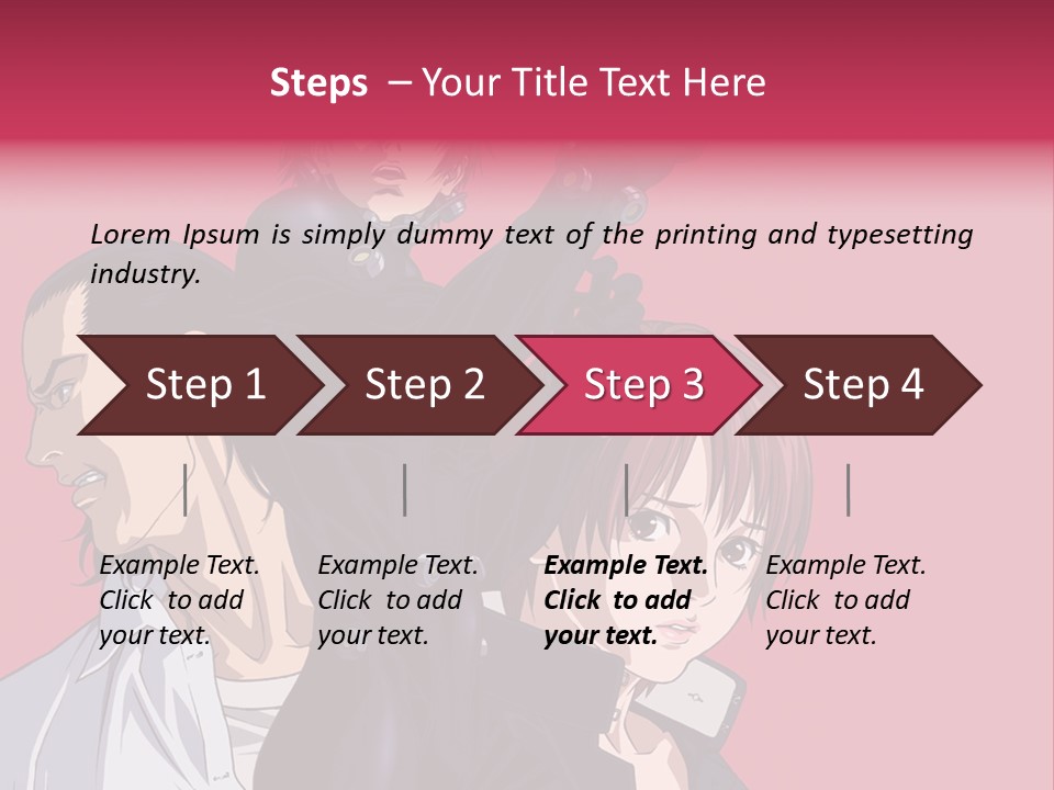 A Group Of Anime Characters Standing Next To Each Other PowerPoint Template