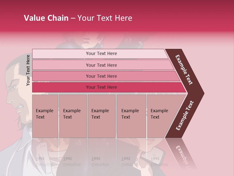 A Group Of Anime Characters Standing Next To Each Other PowerPoint Template