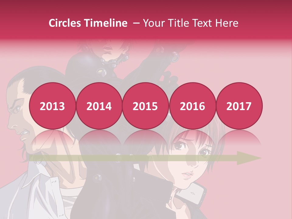 A Group Of Anime Characters Standing Next To Each Other PowerPoint Template