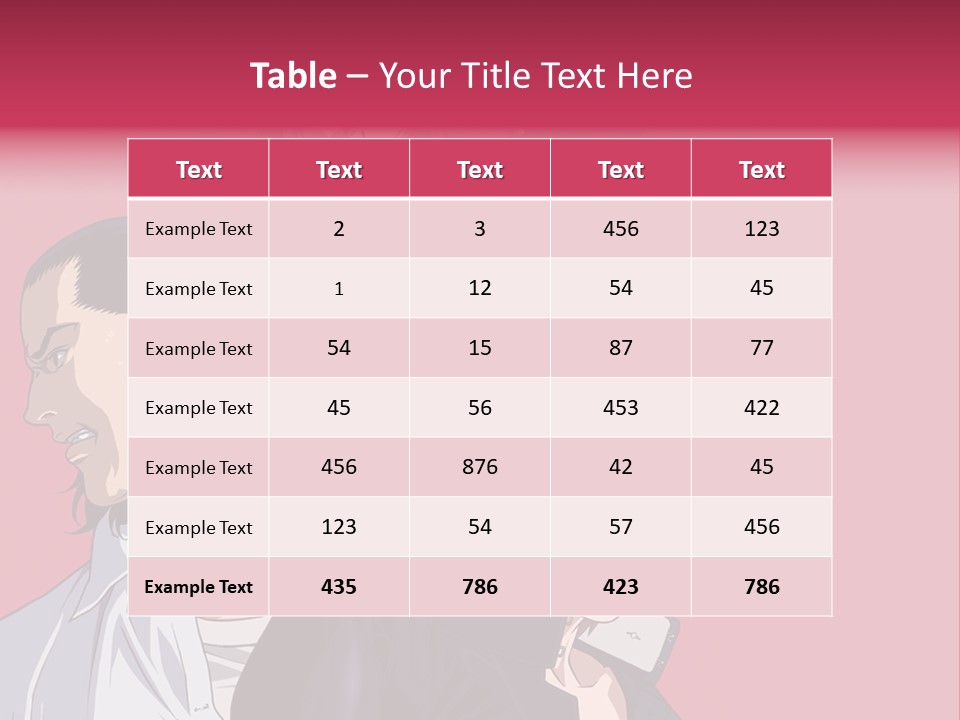 A Group Of Anime Characters Standing Next To Each Other PowerPoint Template