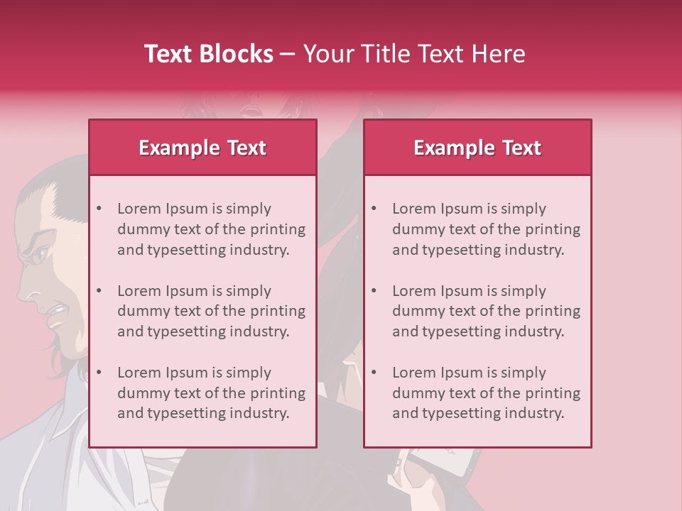 A Group Of Anime Characters Standing Next To Each Other PowerPoint Template
