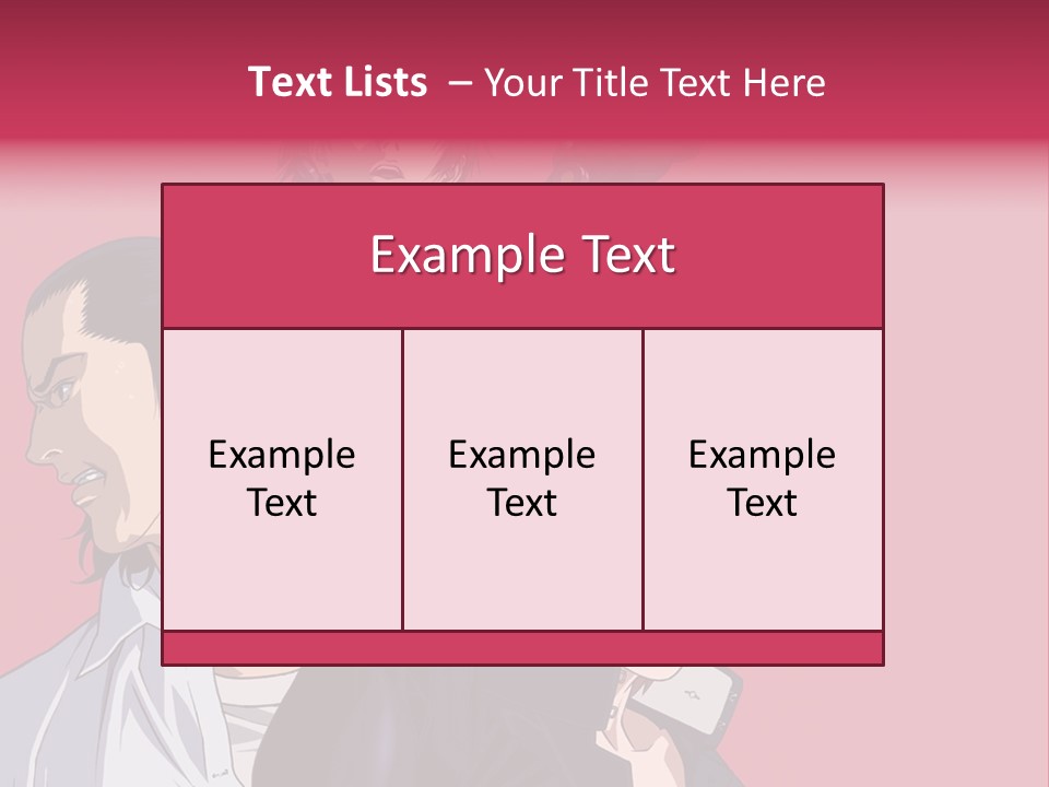A Group Of Anime Characters Standing Next To Each Other PowerPoint Template