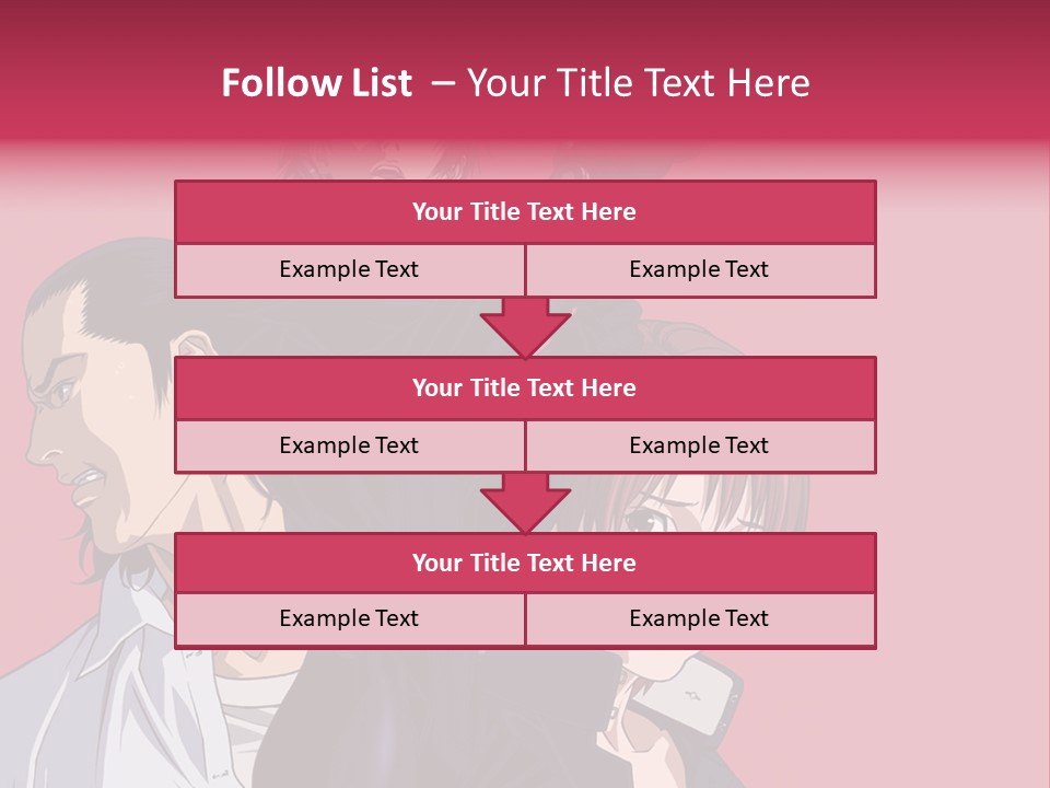 A Group Of Anime Characters Standing Next To Each Other PowerPoint Template