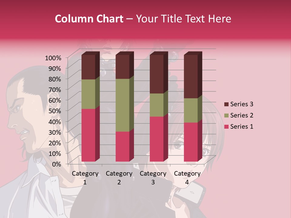 A Group Of Anime Characters Standing Next To Each Other PowerPoint Template