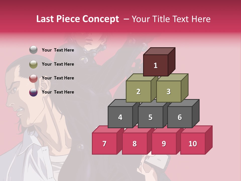 A Group Of Anime Characters Standing Next To Each Other PowerPoint Template