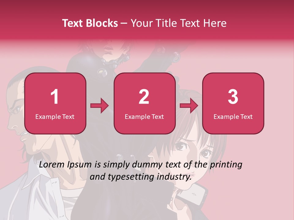 A Group Of Anime Characters Standing Next To Each Other PowerPoint Template