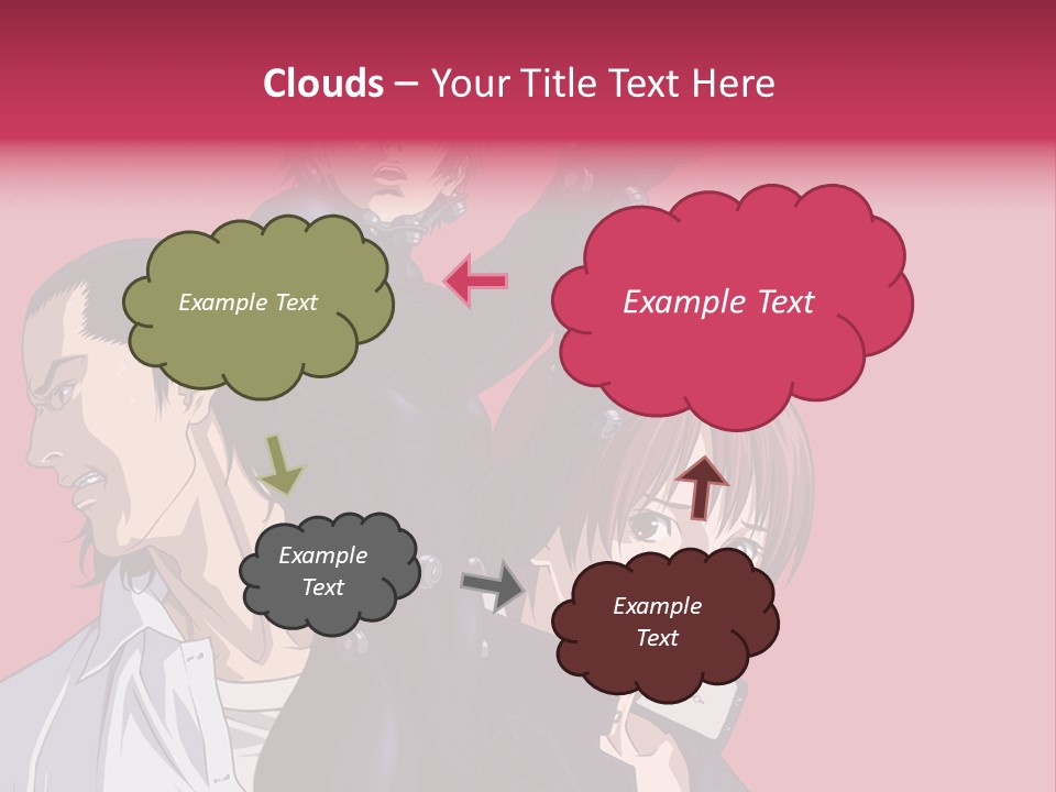 A Group Of Anime Characters Standing Next To Each Other PowerPoint Template