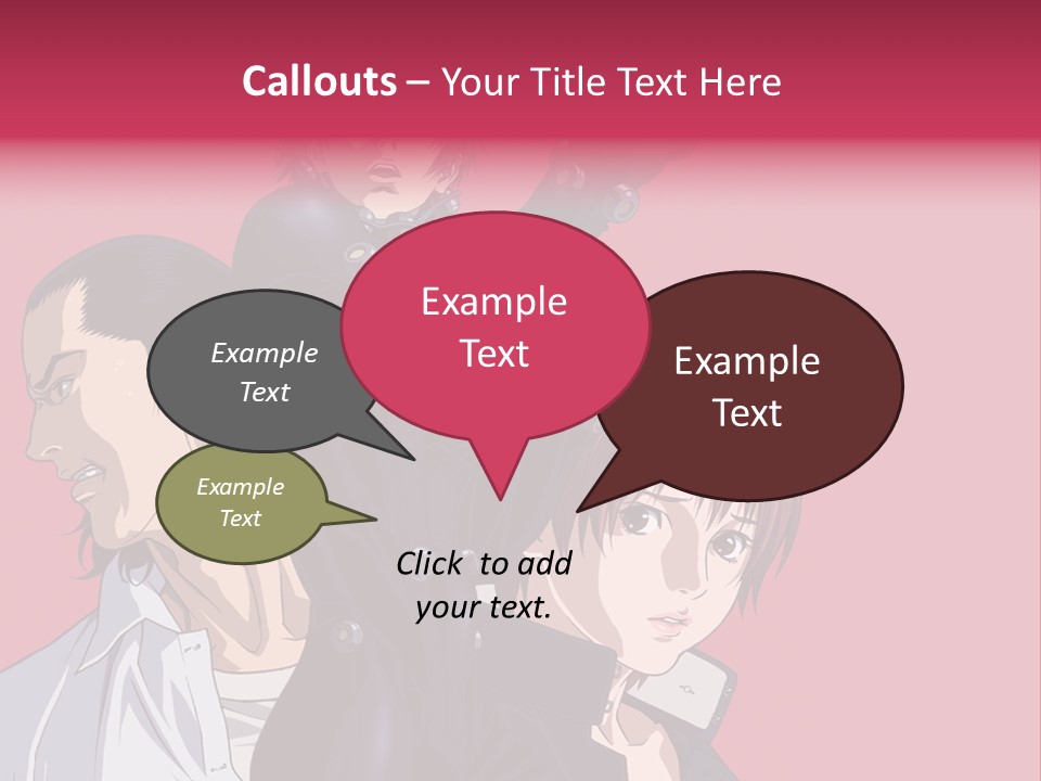A Group Of Anime Characters Standing Next To Each Other PowerPoint Template