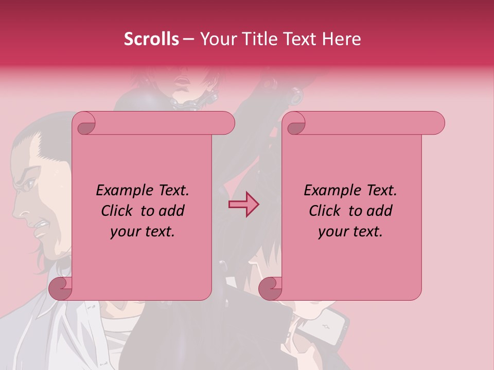 A Group Of Anime Characters Standing Next To Each Other PowerPoint Template