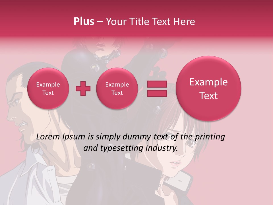 A Group Of Anime Characters Standing Next To Each Other PowerPoint Template