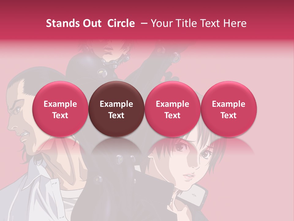 A Group Of Anime Characters Standing Next To Each Other PowerPoint Template