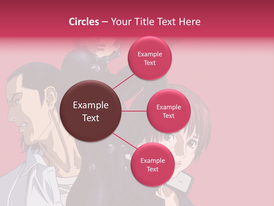 A Group Of Anime Characters Standing Next To Each Other PowerPoint Template