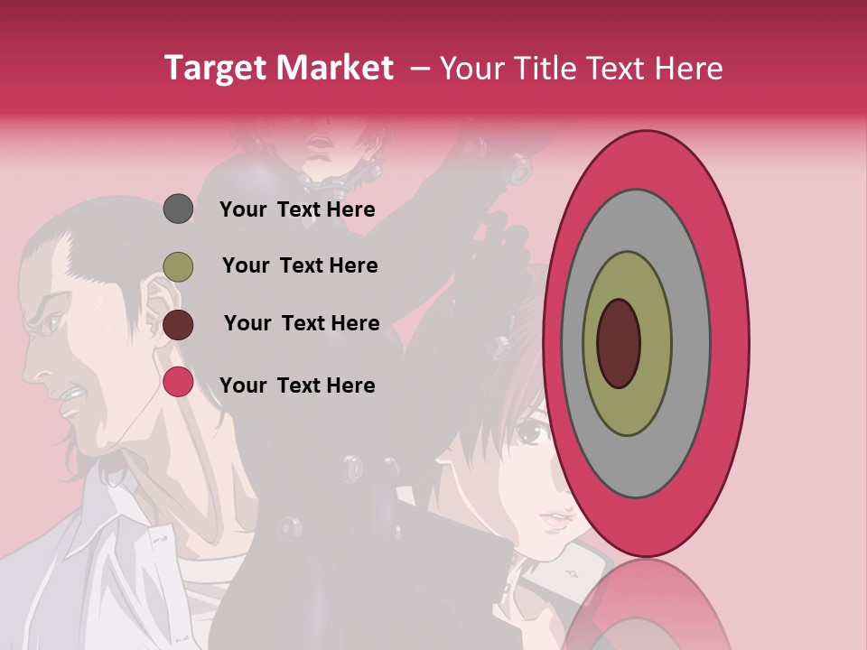 A Group Of Anime Characters Standing Next To Each Other PowerPoint Template