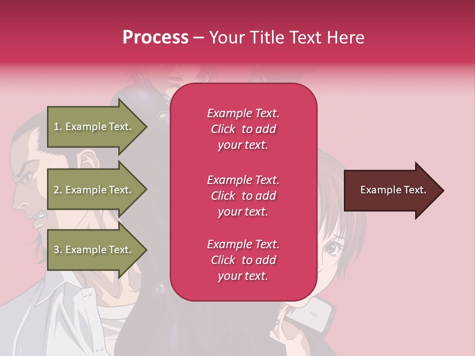 A Group Of Anime Characters Standing Next To Each Other PowerPoint Template
