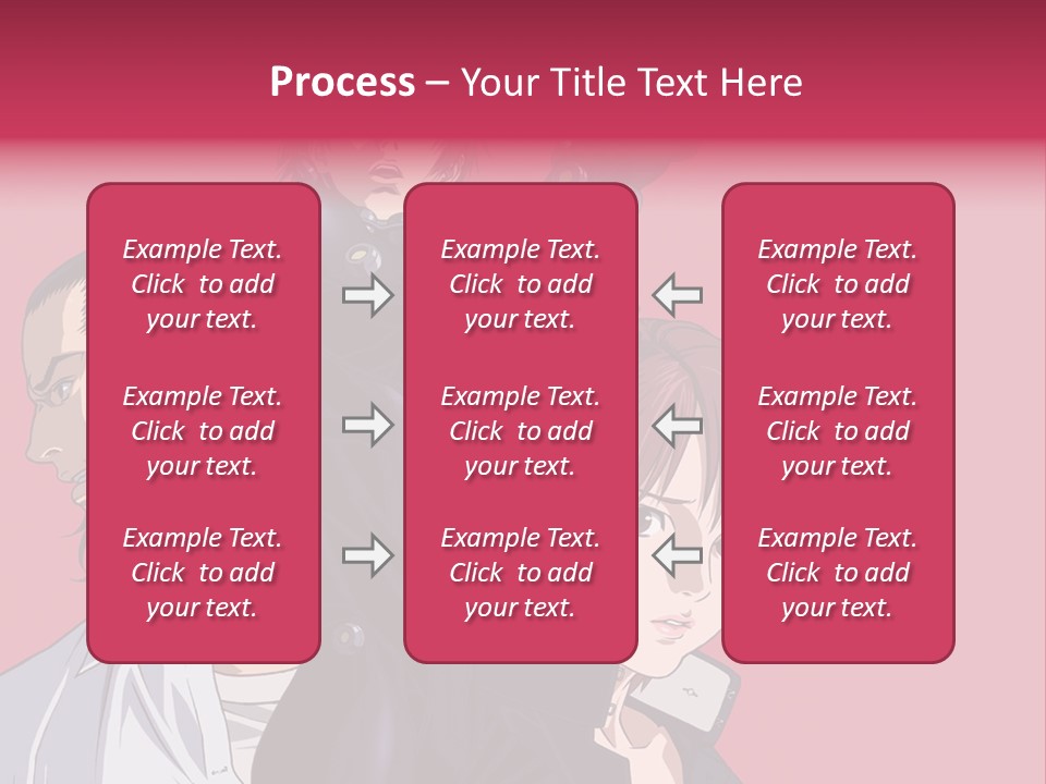 A Group Of Anime Characters Standing Next To Each Other PowerPoint Template