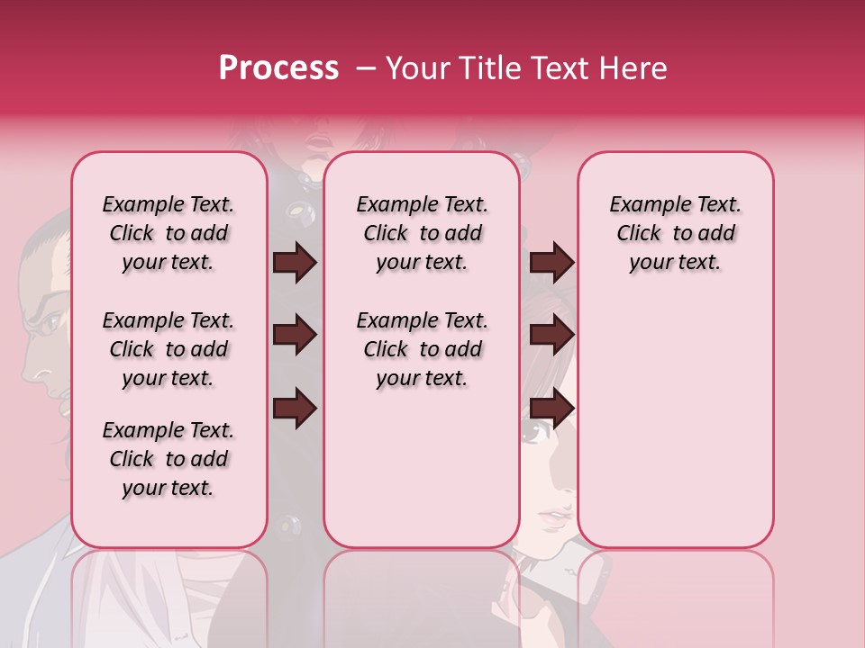 A Group Of Anime Characters Standing Next To Each Other PowerPoint Template