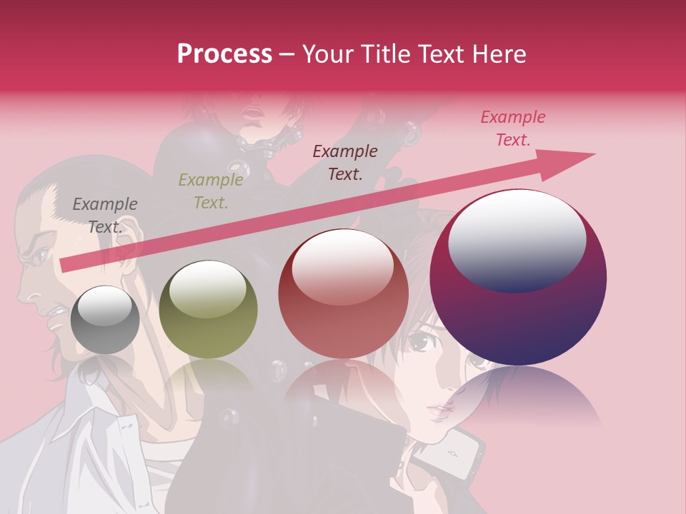 A Group Of Anime Characters Standing Next To Each Other PowerPoint Template