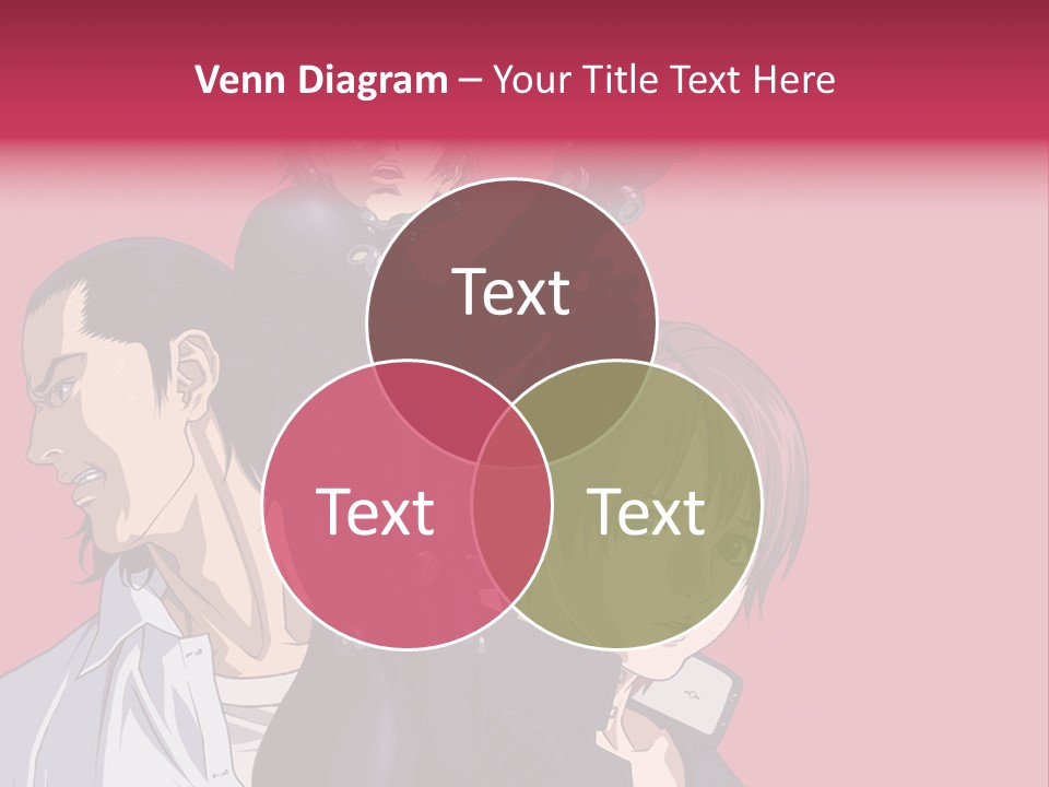 A Group Of Anime Characters Standing Next To Each Other PowerPoint Template