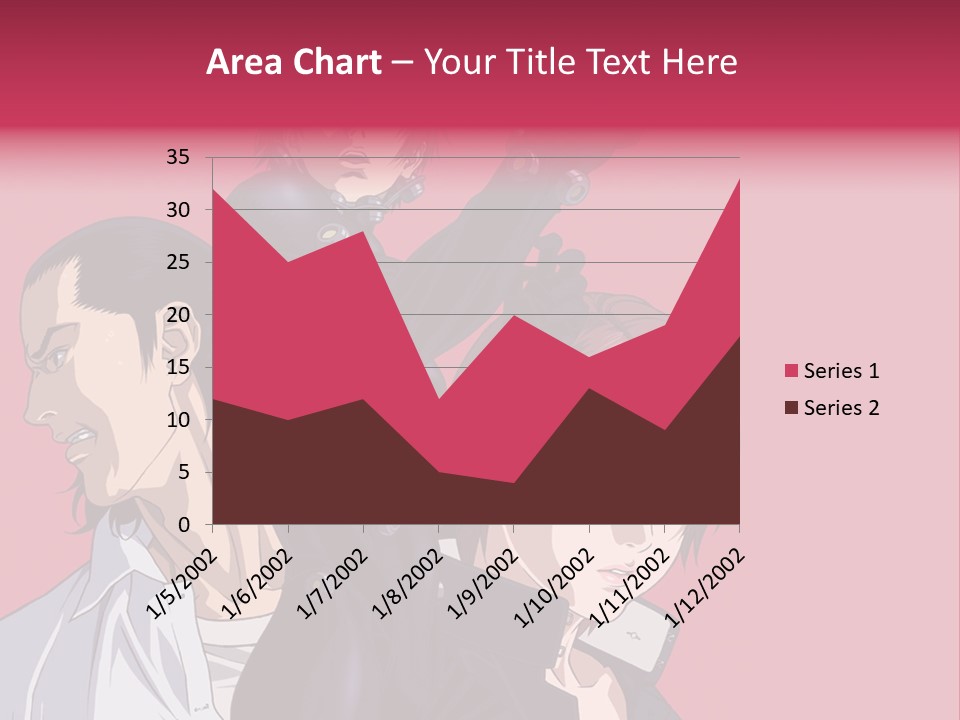 A Group Of Anime Characters Standing Next To Each Other PowerPoint Template