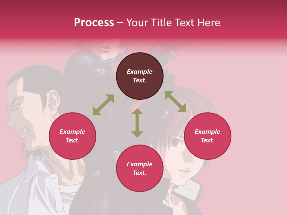 A Group Of Anime Characters Standing Next To Each Other PowerPoint Template