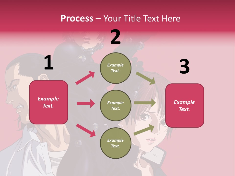 A Group Of Anime Characters Standing Next To Each Other PowerPoint Template