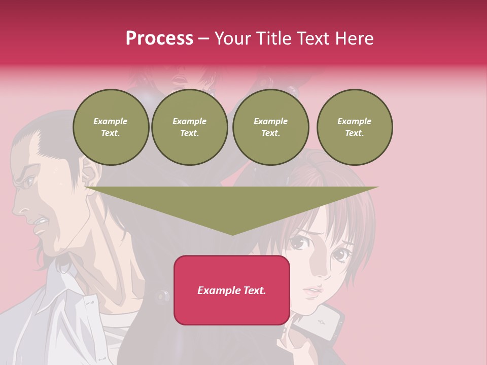 A Group Of Anime Characters Standing Next To Each Other PowerPoint Template