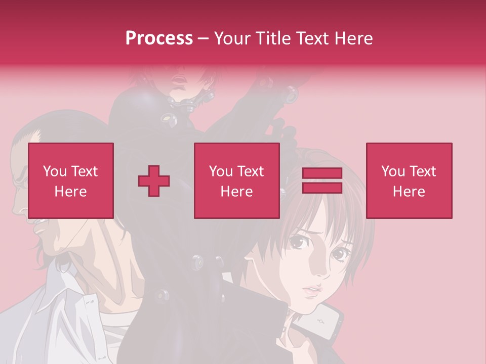 A Group Of Anime Characters Standing Next To Each Other PowerPoint Template