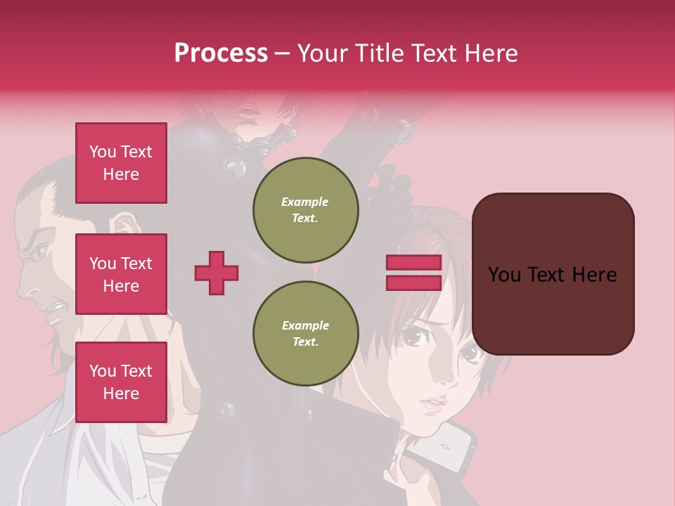 A Group Of Anime Characters Standing Next To Each Other PowerPoint Template