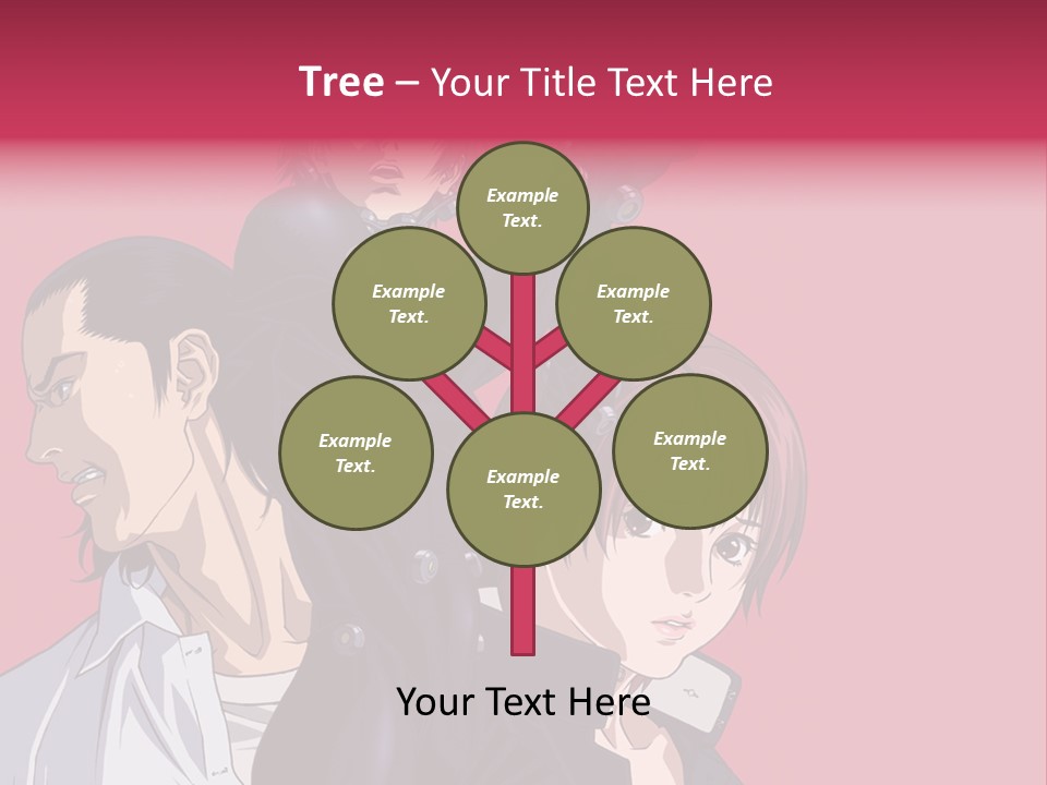 A Group Of Anime Characters Standing Next To Each Other PowerPoint Template