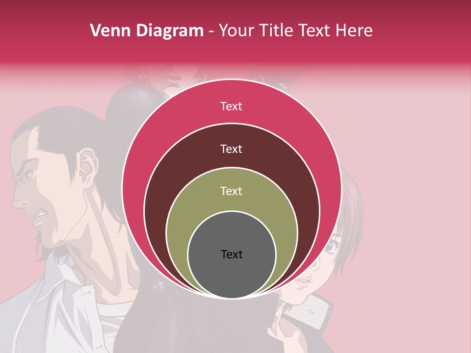 A Group Of Anime Characters Standing Next To Each Other PowerPoint Template
