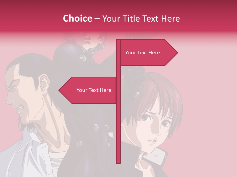 A Group Of Anime Characters Standing Next To Each Other PowerPoint Template