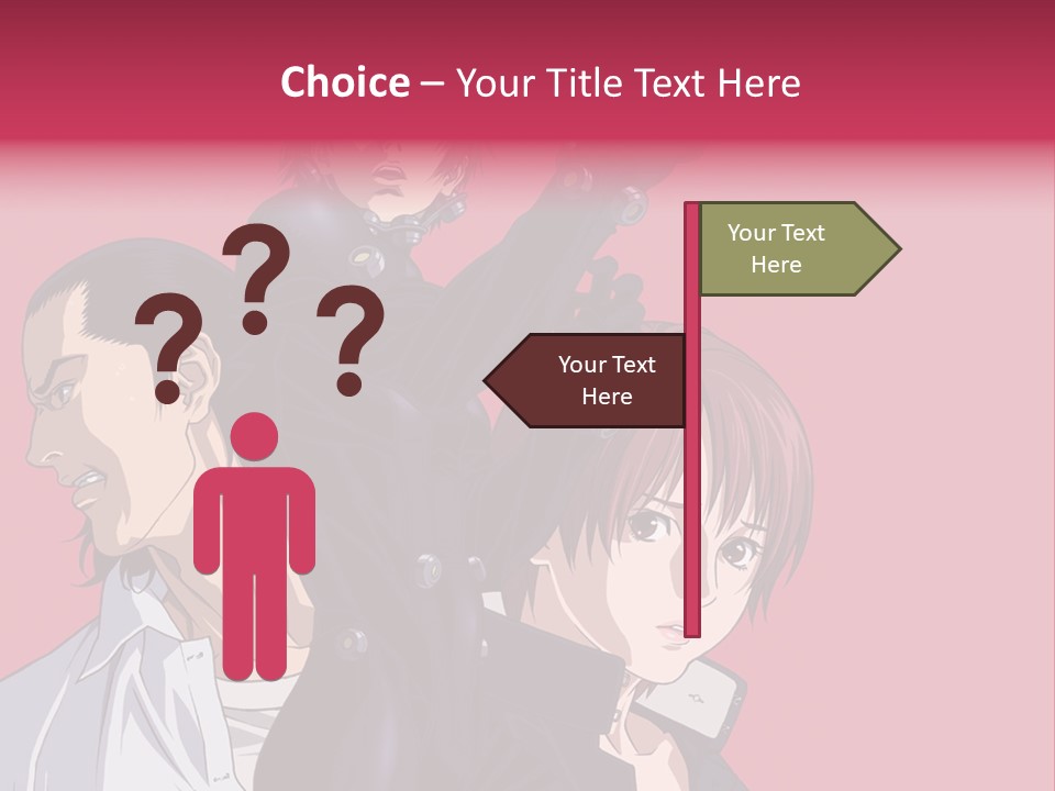 A Group Of Anime Characters Standing Next To Each Other PowerPoint Template