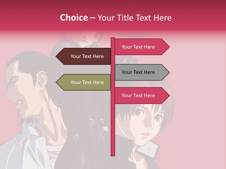 A Group Of Anime Characters Standing Next To Each Other PowerPoint Template