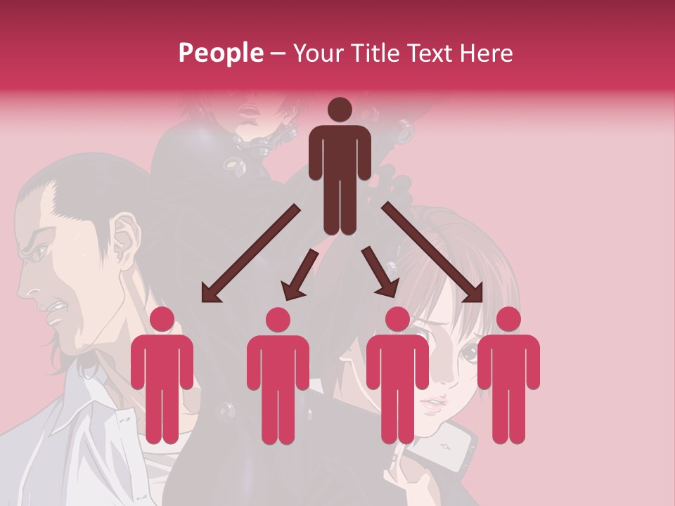 A Group Of Anime Characters Standing Next To Each Other PowerPoint Template