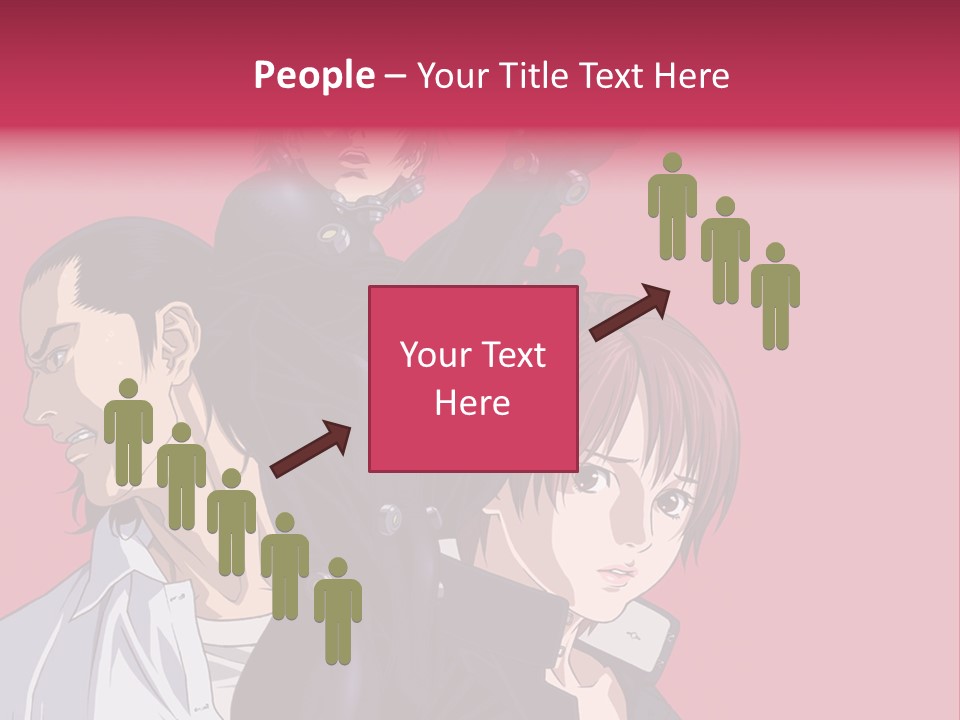 A Group Of Anime Characters Standing Next To Each Other PowerPoint Template