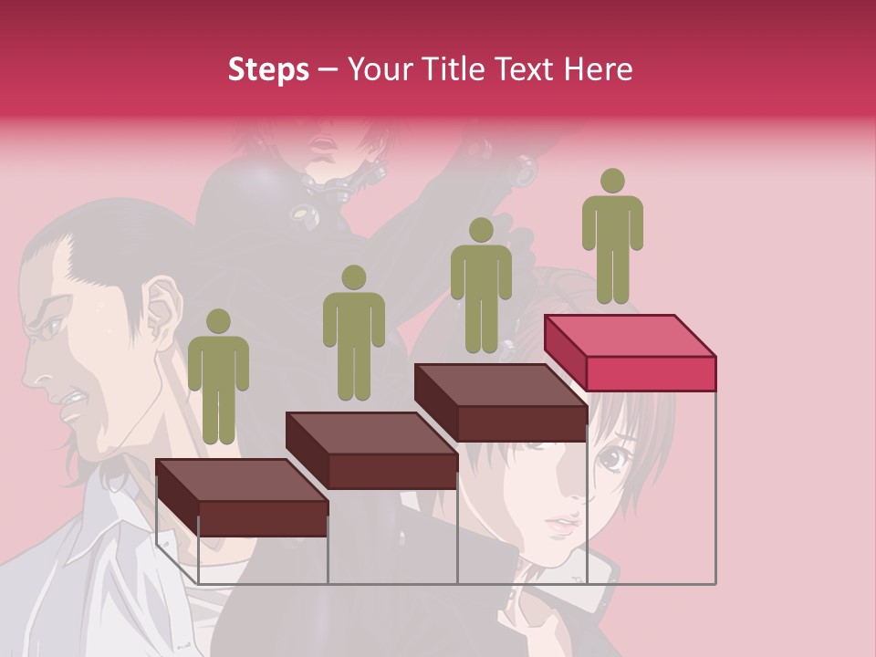 A Group Of Anime Characters Standing Next To Each Other PowerPoint Template