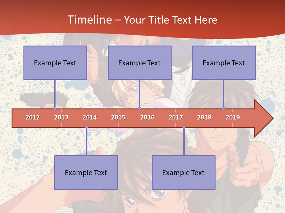 A Group Of People Holding Guns In Front Of A Red Background PowerPoint Template