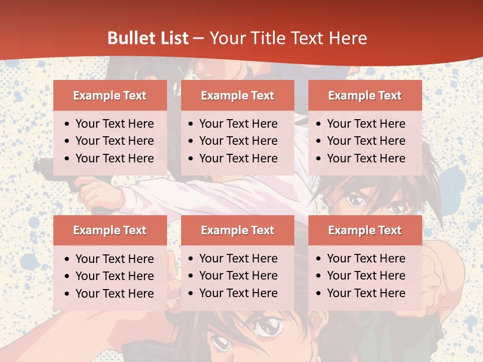 A Group Of People Holding Guns In Front Of A Red Background PowerPoint Template