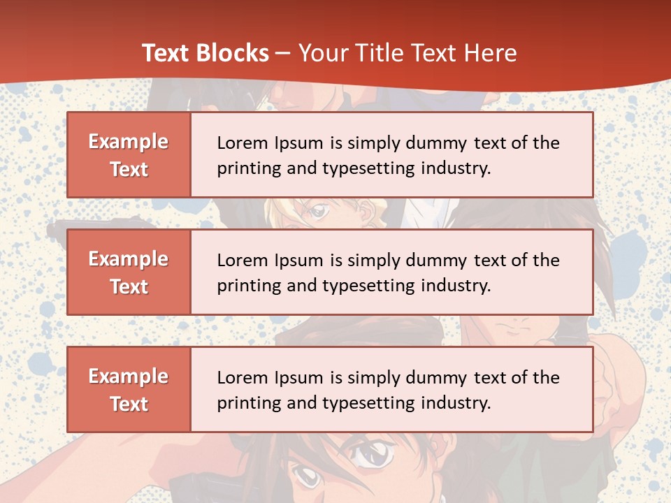 A Group Of People Holding Guns In Front Of A Red Background PowerPoint Template