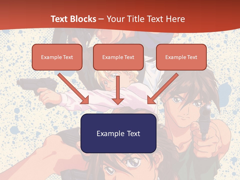 A Group Of People Holding Guns In Front Of A Red Background PowerPoint Template