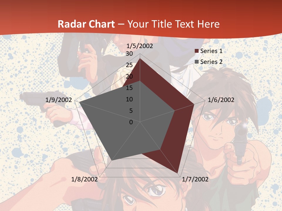 A Group Of People Holding Guns In Front Of A Red Background PowerPoint Template