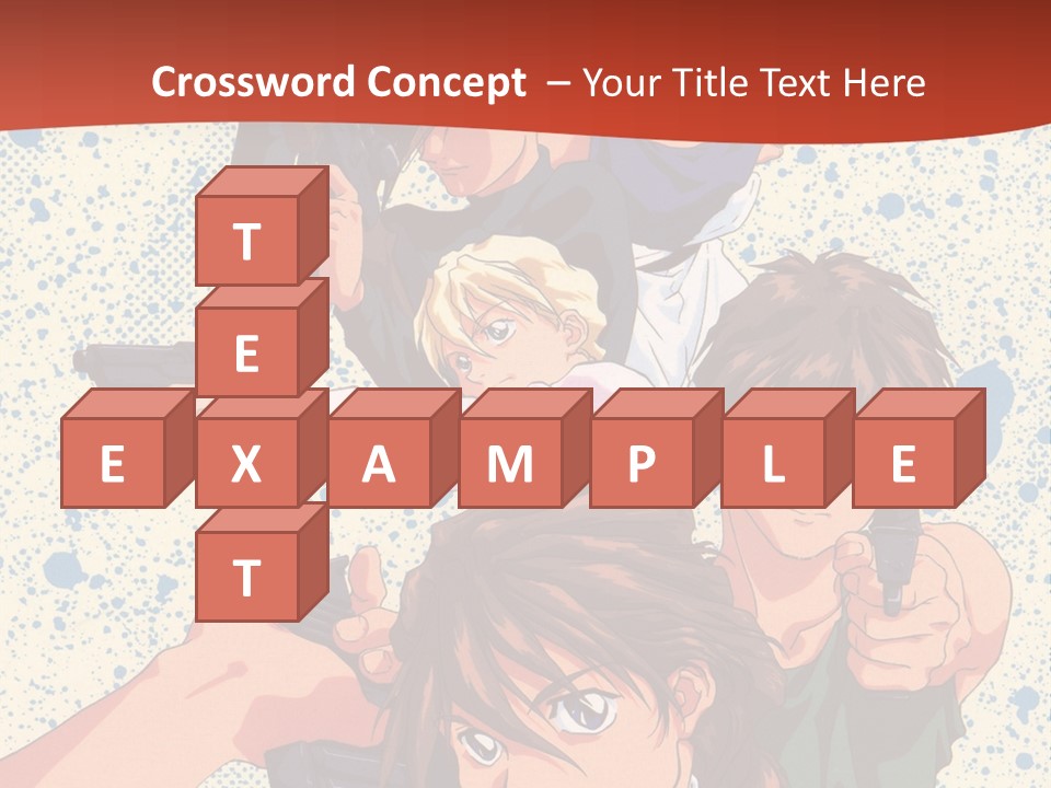 A Group Of People Holding Guns In Front Of A Red Background PowerPoint Template