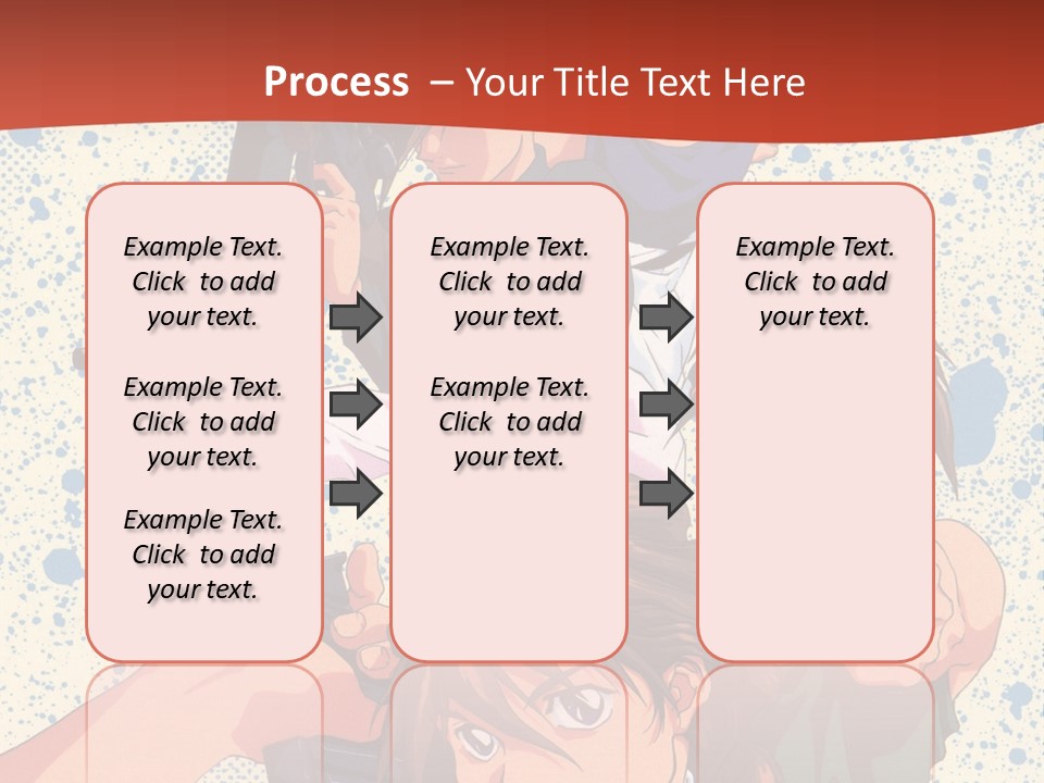 A Group Of People Holding Guns In Front Of A Red Background PowerPoint Template
