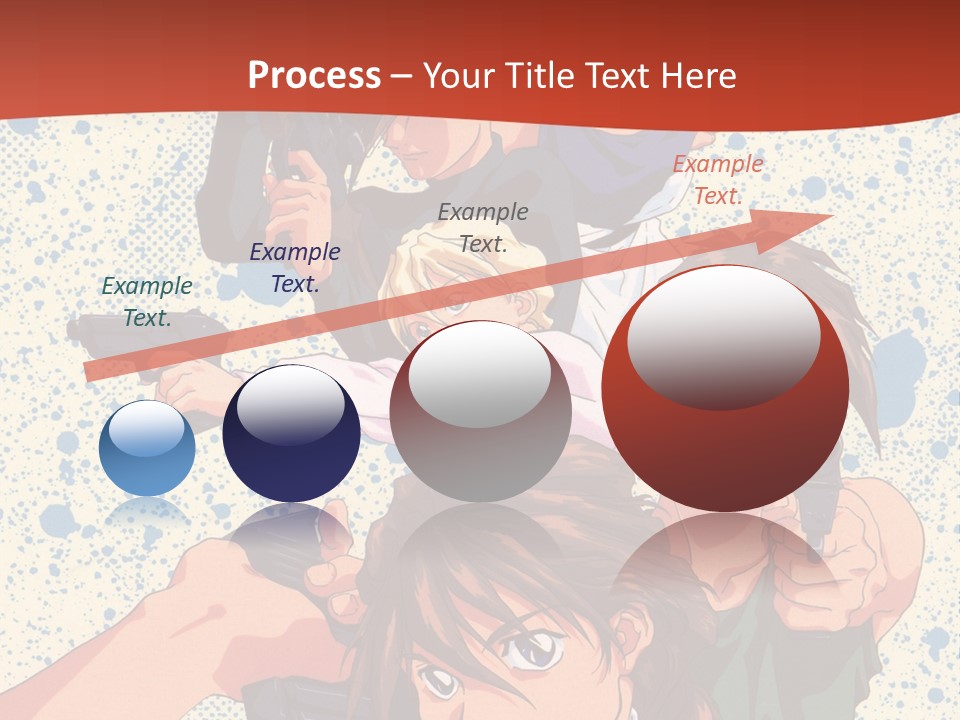 A Group Of People Holding Guns In Front Of A Red Background PowerPoint Template