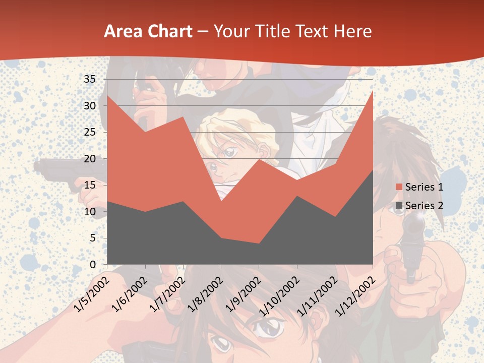 A Group Of People Holding Guns In Front Of A Red Background PowerPoint Template