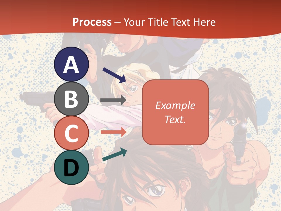 A Group Of People Holding Guns In Front Of A Red Background PowerPoint Template