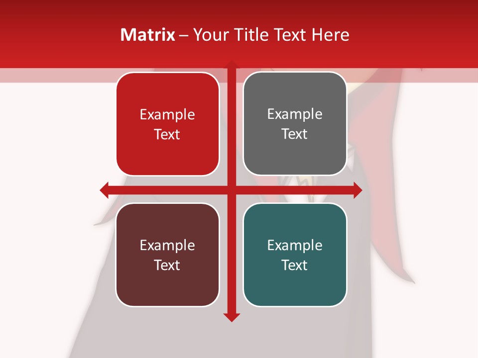 A Woman With Red Hair Is Standing In Front Of A Red And White Wall PowerPoint Template